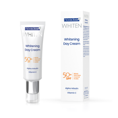 صورة نوفاكلير وايت - كريم تفتيح البشرة SPF 50 لجميع ألوان البشرة